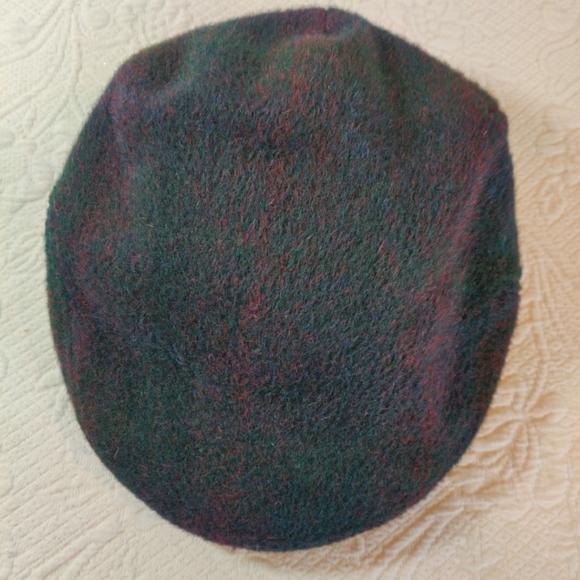 Moessmer Mohair And Wool Burgundy / Black Newsboy Cap Made In Italy - Picture 5 of 11